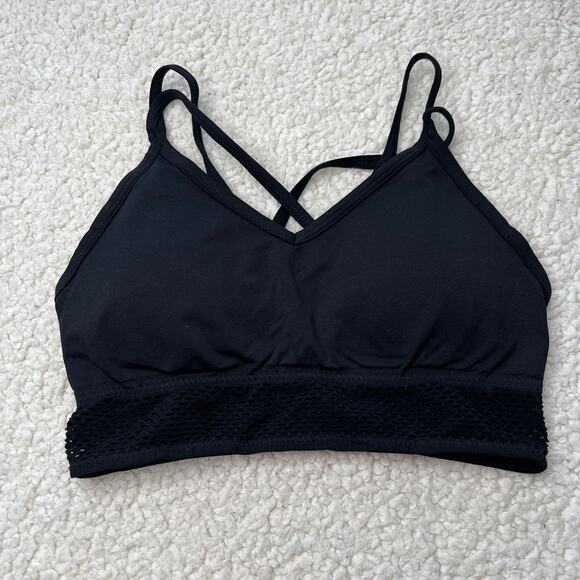 Forever 21 Black Sports Bra Small - Picture 1 of 7
